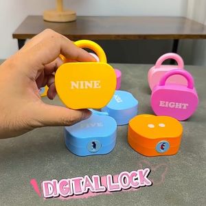 Apple Lock Matching Toy Kids Montessori Toy Number Recognition Counting Educational Puzzle Early Learning Brain Development Motor
