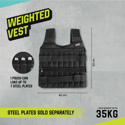Svarga Adjustable Weighted Vest - Wrist & Ankle Weight - Rompi Beban