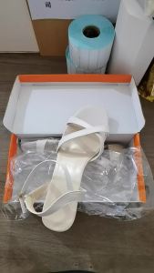 [Free Shipping] In-stock chunky heel simple sandals for women Korean style new summer model comfortable open-toe high heels