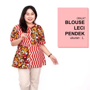Blouse Big Size Wanita Atasan Batik Jumbo S-M-L-XL-2L-3L-4L-5L-6L-7L Model Blus Jumbo Kerja Batik / Atasan Kantor Big Size Kantor Wanita / Pakaian Seragam Batik Kekinian LD 140