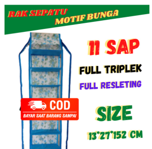 Rak Tempat Sepatu Gantung Susun Jumbo Resleting Full Triplek Tempel Dinding Tertutup Terbaru Gratis Ongkir COD