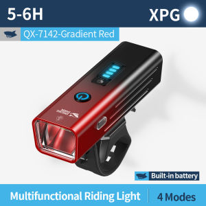 Mỉm cười cá mập qx7142 Đèn Led Xe Đạp 4mode Đèn Xe Đạp Type-C rechargeable18650 cảm ứng xe đạp ánh sáng phía trước không thấm nước siêu bền bên ngoài đêm đi xe đạp ánh sáng