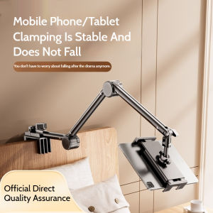 Alloy Desktop Tablet Stand Desktop Lazy Holder 360° Rotation Flexible Folding Cantilever Bracket Adjustable Stand For 4 To 12.9Inch Tablet Smartphone ipad Support Bedroom Use