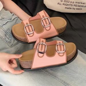 One for all พร้อมส่งจากไทย TX633 รองเท้าแตะแบบสวม สำหรับฤดูร้อน หนา1.5นิ้ว หัวเข็มขัดพร้อมสายรัด สำหรับผู้หญิง