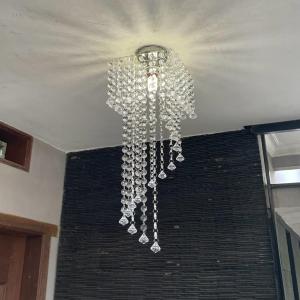 Lampu Hias Kristal Akrilik Gantung Spiral Kotak