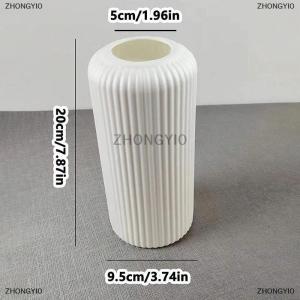 [COD] ZHONGYI0 Striped -Like Plastic Vase For Flowers Decorative Floral Arrangement Display Creative Little Flower Vase
