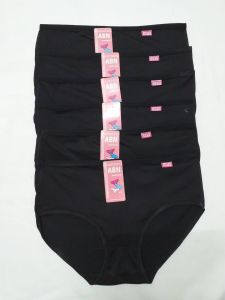 แพค 10 ตัว [L2 Bk ดำ กางเกงในสตรี size L #1ในไทย] Pack 10 Black Panties กางเกงในสตรีผ้าฝ้ายผสม Underwear *ไม่คืนเงิน  กางเกงในหญิง กางเกงในผู้หญิง