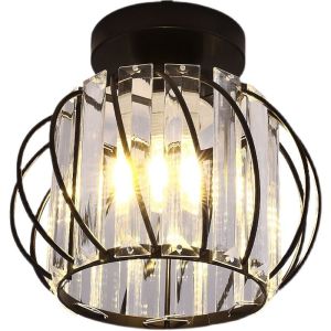 YHLAMP Crystal Chandelier Ceiling Modern Round Square Decorative Ceiling Lamp Led Ceiling Light【Free Bulb】