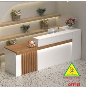 QUẦY LỄ TÂN QUẦY TIẾP TÂN QUẦY TÍNH TIỀN QUẦY THU NGÂN QTT413- Nội thất lắp ráp Viễn Đông Adv