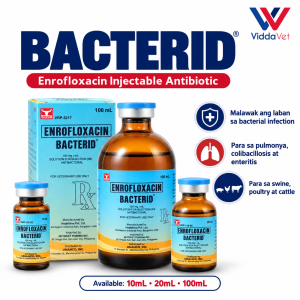 Bacterid 100 ml Unahco Anti-bacterial for Pets and Livestock bacterid for chicken bacterid injectable 100ml