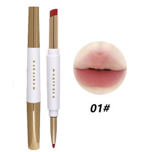 ไม่ติดถ้วยลิปสติกกำมะหยี่กันน้ำสองด้าน ลิปไลเนอร์ ปากกาลิปกลอส ลิปสไลเนอร์ ลิปแมตต์ แต่งหน้าลุคธรรมชาติ
