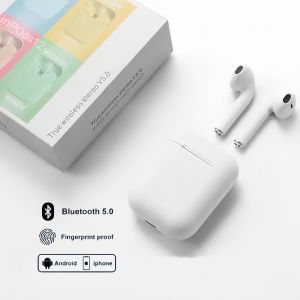 MOCHOE COD Headset Bluetooth Full Bass i12 TWS + Case Silikon Earphone Bluetooth Wireless Hifi Stereo