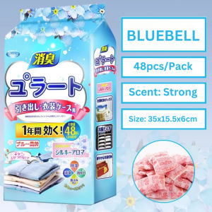 Scented Dehumidifier 48pcs/Pack - Floral Rose & Bluebell Scents for Moisture Control & Freshness