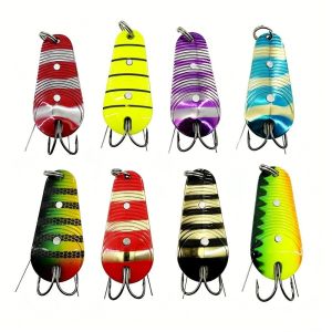 NEXTYOO 5pcs/Box Chiều dài 5cm Mồi câu  loại Trọng lượng 14g Bộ 5 hộp Mồi câu dạng thìa Bền bỉ Vật liệu sắt Mồi câu cứng Câu cá nước mặn