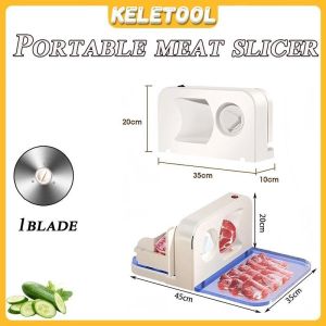 Meat Slicer Electric Food Cutter Adjustable 1-15mm Thickness Easy Clean Machine for Beef Hotpot Home