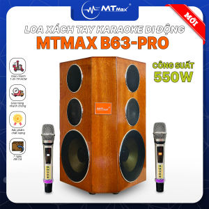 [ Thanh Lý ][ Tặng Micro Không Dây ] Loa Kéo Karaoke B63 Pro - Thiết Kế Độc Lạ Công Suất Lớn Hệ Thống 6 Loa 3 Đường Tiếng Âm Thanh Vòm Chuyên Nghiệp Bảo Hành 12 Tháng