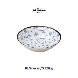 Bộ bát đĩa sứ hoa nhí xanh Tono Toki Nhật Bản kích thước đa dạng | Sa Maison x MinoWare