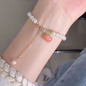 Gelang lucu aesthetic gelang tangan wanita simple anti luntur mutiara korea gelang kekinian viral imut gelang putih simple korean style modern model terbaru