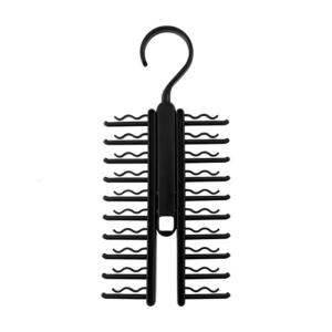 Portable Plastic Tie Rack Organizers Travel Friendly 20 Position Tie Rack Holder Keeps Neckties Sorted and Accessible