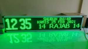 Jadwal Sholat 40x260cm Hijau Wifi Android