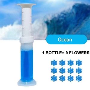 Gel Toilet Bowl Cleaner Flower Stamp Toilet Deodorizing Gel Stamp Toilet Flask Odor Remover