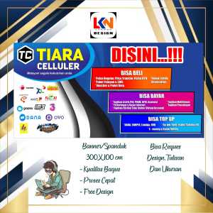 spanduk banner TIARACELL reques design