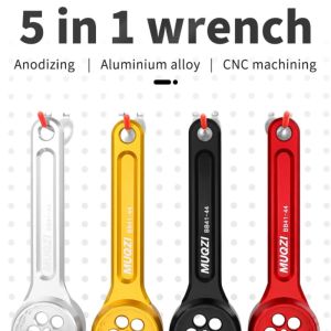 GALLOWAY แบบพกพา ชุดเครื่องมือถอดประกอบแกนกลางจักรยาน 5-ใน-1 สะดวก ชุดเครื่องมือยึดจักรยาน ที่มือถอดโช้ค 39/41/44/46/49มม. ประแจขันขาล่าง ช่างซ่อม