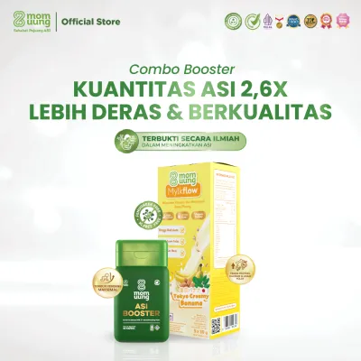 COMBO BOOSTER - Mom Uung ASI Booster & Susu Mylkflow 5 Sachet - Pelancar ASI Ibu Hamil & Busui - Halal BPOM