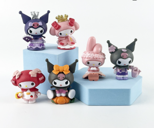 Tượng đặc PVC Kuromi Melody dễ thương cho các bạn trang trí xe hơi tiểu cảnh terrarium DIY Móc Khóa.