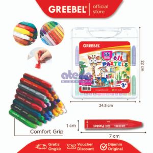 Crayon 55 warna GREEBEL Crayon Krayon KIDS OIL PASTEL