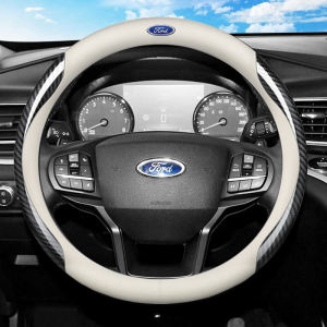 New Style Cowhide Leather steering wheel cover for Ford ranger fiesta escape focus mondeo Fusion car accessories