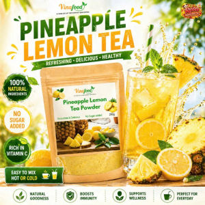PINEAPPLE LEMON TEA POWDER – Slim Fast Detox Drink | Flat Tummy & Glow Skin | No Sugar Added