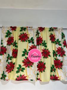 Christmas Design kitchen sink/half/Lababo Curtain Made in Geena Fabric