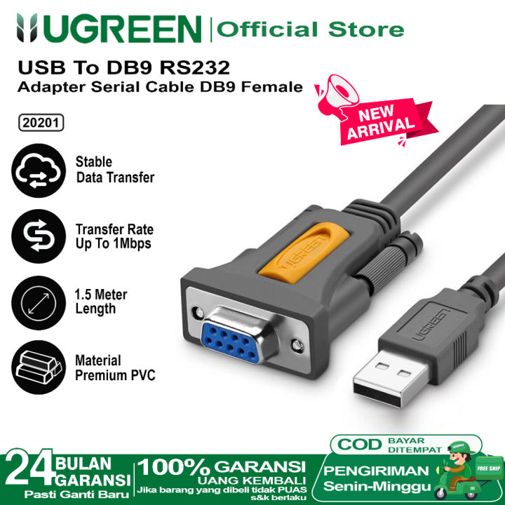 UGREEN Converter Adapter Kabel USB to Serial DB9 RS232 Female 20201