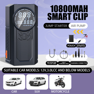 10800mAh 4 in 1 car jump starter power bank jumper pump tyre Air Compressor 12V Emergency Jumper Starter