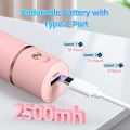 Quạt sạc mini cầm tay & Sạc dự phòng GOOJODOQ 2 IN 1 2500mAh, Cầm tay, Có thể gập lại, Siêu êm. 