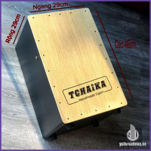 Trống cajon TCHAIKA Thái Lan màu gỗ thích hợp cho người mới tập - Âm pass đậm độ rung đều vang - bảo hành 6 tháng