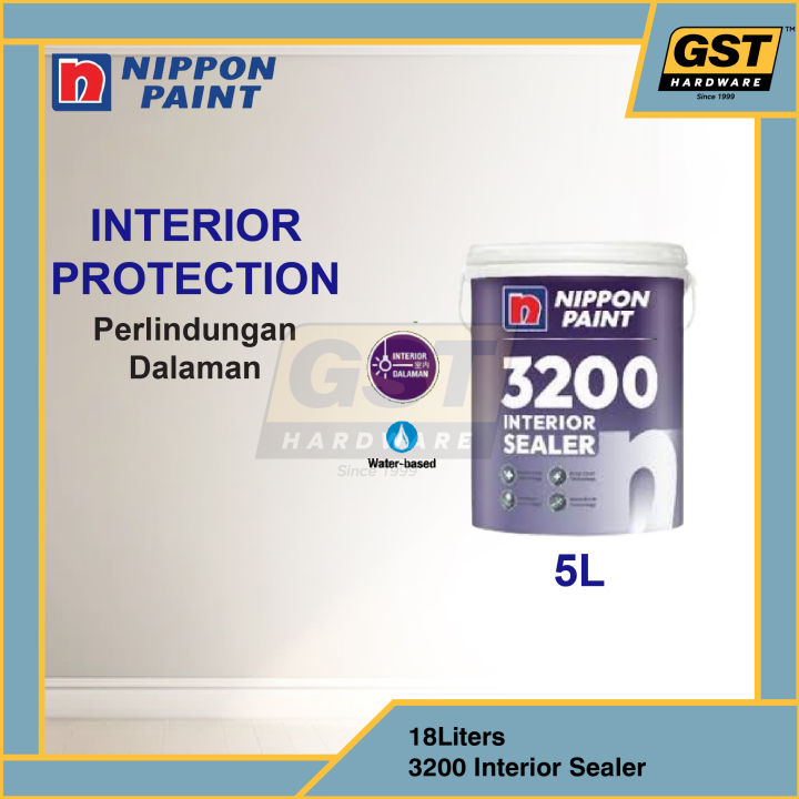 Nippon Paint 18L 3200 Interior Wall Sealer Cat Sealer Paint Nippon Sealer Nippon Paint Undercoat 底漆