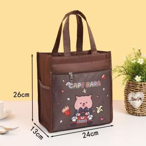 Kuromi Insulated Lunch Box Bag Large Capacity Portable Thermal Lunch Bag Waterproof for Kids School