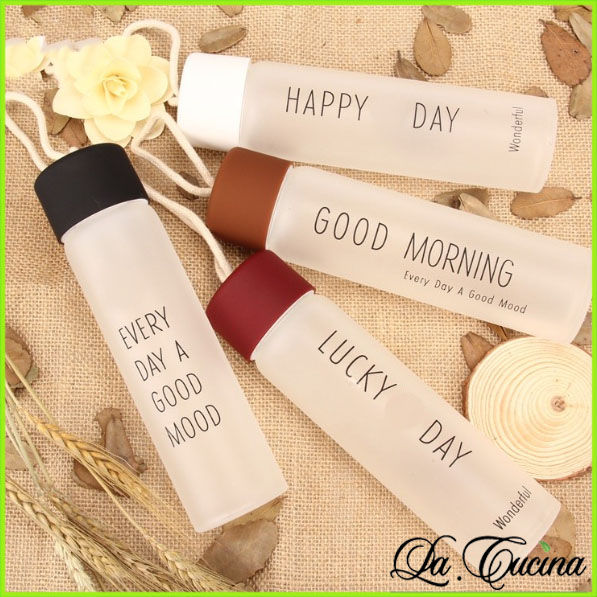 La.Cucina 400ml Creative Frosted Glass Bottle Tumbler Lazada PH