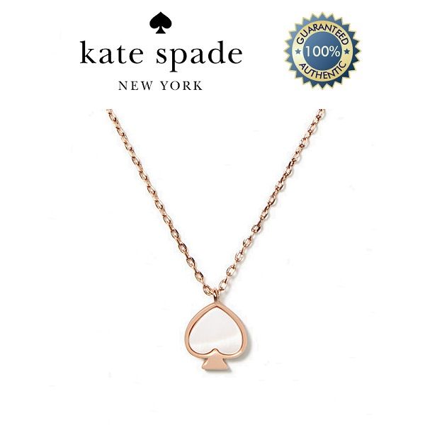 Rose Gold Necklace Spade Pendant Necklace Gift Idea Kate Spade