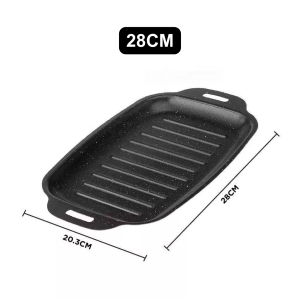 HOMEKING | Non Stick Fish Pan Non-Stick Korean BBQ Grill Pan Camping Grill Pan Griddle Grill Pan