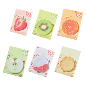 30 Sheets Adhesive Stickier Note Fruit Series Stickier Note Lovely Memos Pad Artistic Fruit Note Pad Office Supplies