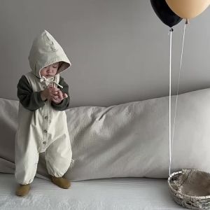 Baby Outing Clothes Autumn Korean Style Childrens Clothing Infant Base Shirt and Overalls Two-Piece Set Autumn Outfit for Boys