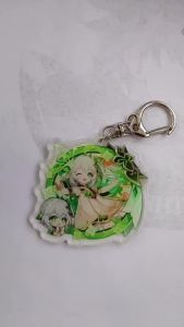 Game Cosplay Keychain Focalors Furina de Fontaine Yumemizuki Mizuki Raiden Ei Kabukimono Kunikuzushi Keyring Cartoon Print Acrylic Key Chain Ring Anime Jewelry