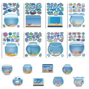 Phim hoạt hình thu nhỏ Sticker Aquarium theo chủ đề Cảnh sticker cho scrapbooking Tạp Chí chai nước vỏ điện thoại máy tính xách tay hành lý