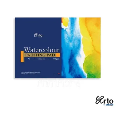 Campap Arto 300gsm A3 Watercolour Painting Paper Pad 12sheet (100% Cellulose Cold Pressed)