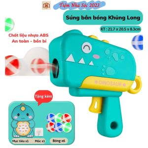 Đồ Chơi Trẻ Em Súng Bắn Bóng Dính Khủng Long Tặng Kèm BóngBảng Mục tiêu Chất Liệu Nhựa ABS An Toàn Tương Tác Gia Đình Giải Trí Cao - Tiệm Nhà Sóc 1