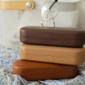 Wood Grain Glasses Storage Box Portable Glasses Case Organizer Women Men Sunglasses Holder Personality Container. 