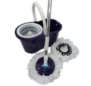 K&S- INFINTY SPIN MOP SPINNER WITH BUCKET W/360-DEGREE ROTATING FREE-1PCMicroFiber REFILL mop.